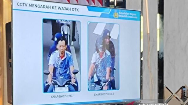 Gambar pelaku penyiraman air keras terhadap aktivis Andrie Yunus
