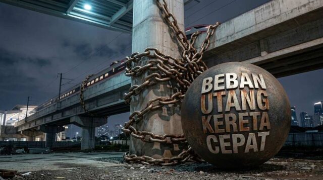 Ilustrasi foto beban utang kereta cepat Whoosh