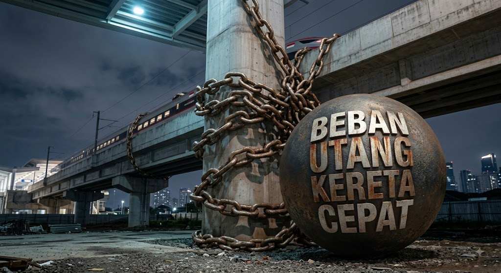 Ilustrasi foto beban utang kereta cepat Whoosh